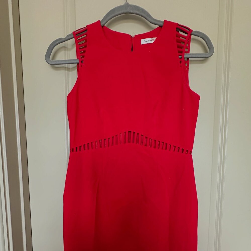 Calvin Klein Dress, 8, Red